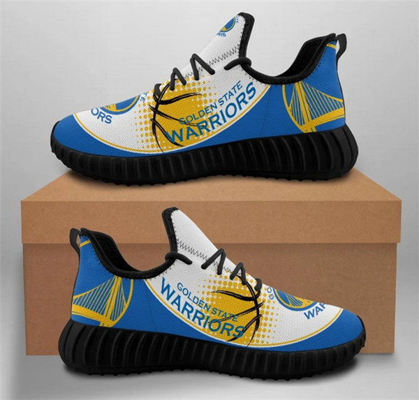 Men's Golden State Warriors Mesh Knit Sneakers/Shoes 002